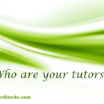 Who are your tutors ?