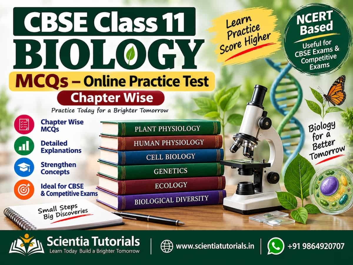 CBSE Class 11 Biology MCQs – Online Practice Test Chapter Wise CBSE Class 11 Biology MCQs – Online Practice Test Chapter Wise