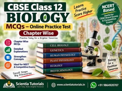 CBSE Class 12 Biology MCQs – Online Practice Test – Chapter Wise