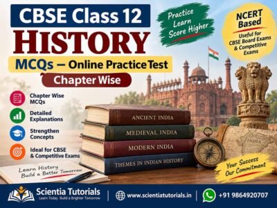 CBSE Class 12 History MCQs – Online Practice Test – Chapter Wise