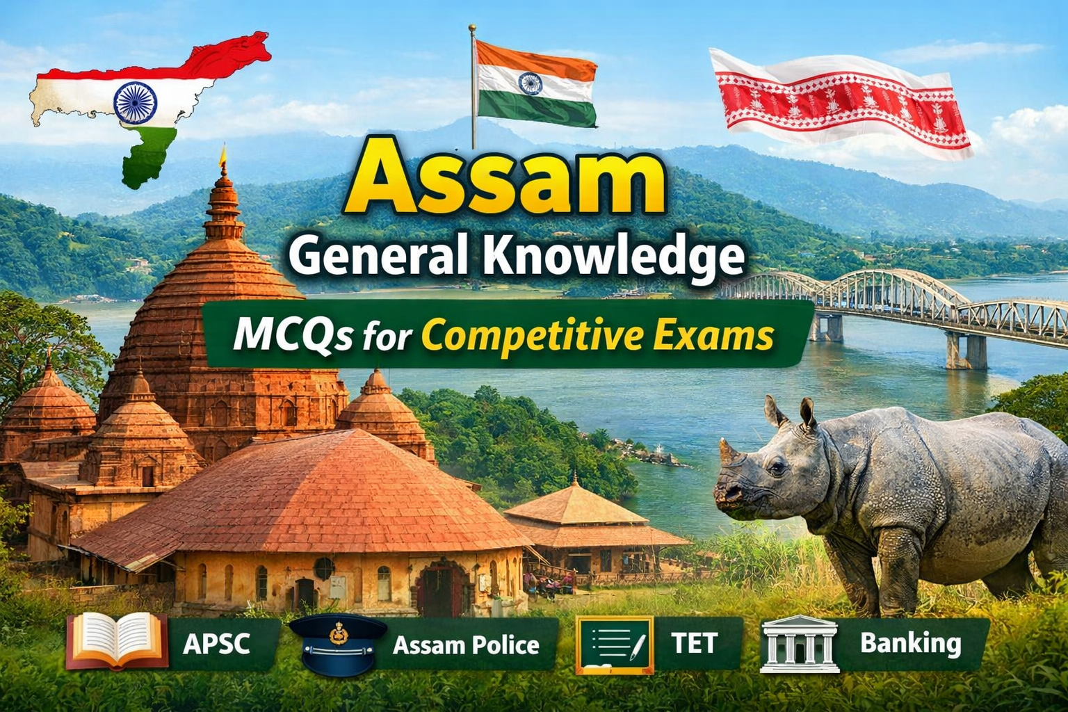 Assam General Knowledge – MCQs for Competitive Exams