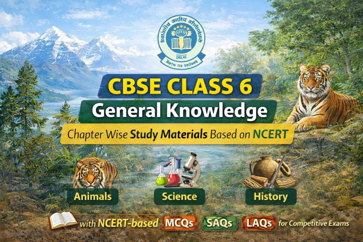 CBSE Class 6 General Knowledge – Chapter Wise Study Materials Based on NCERT