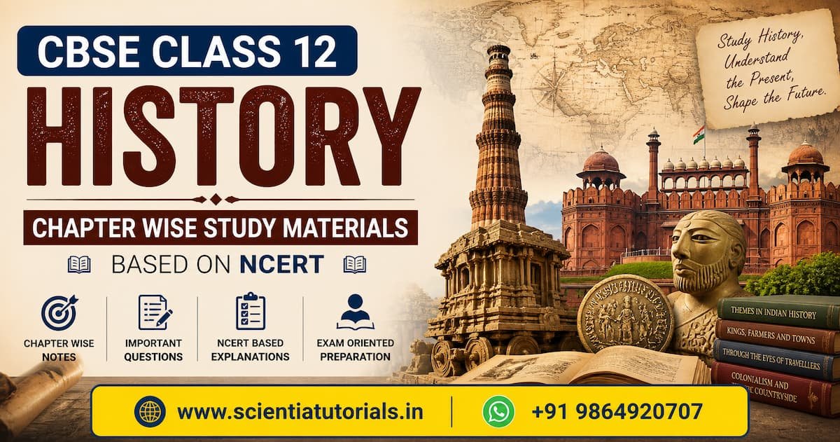 CBSE Class 12 History Chapter Wise Study Materials Based on NCERT