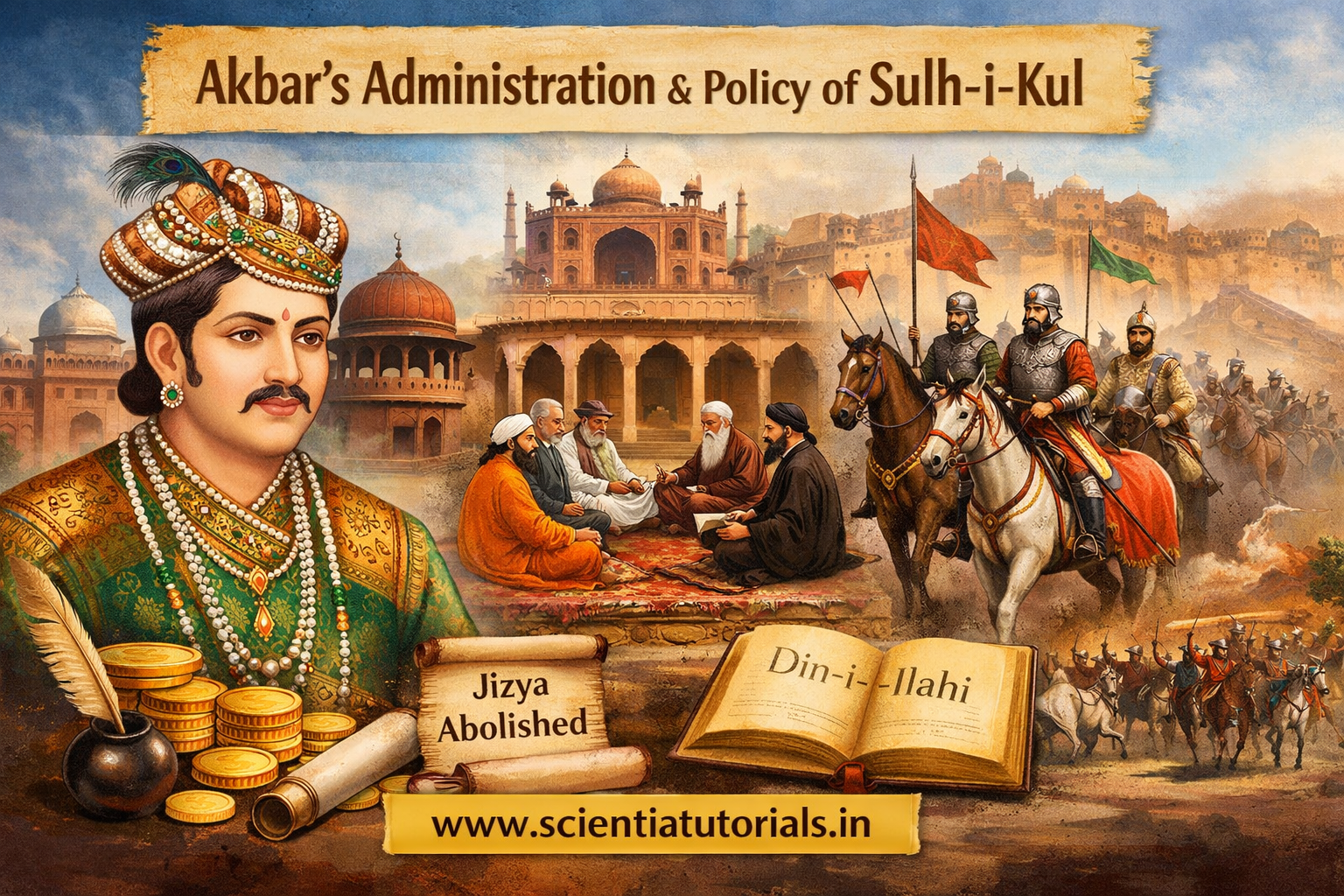 Akbar’s Administration & Policy of Sulh-i-Kul