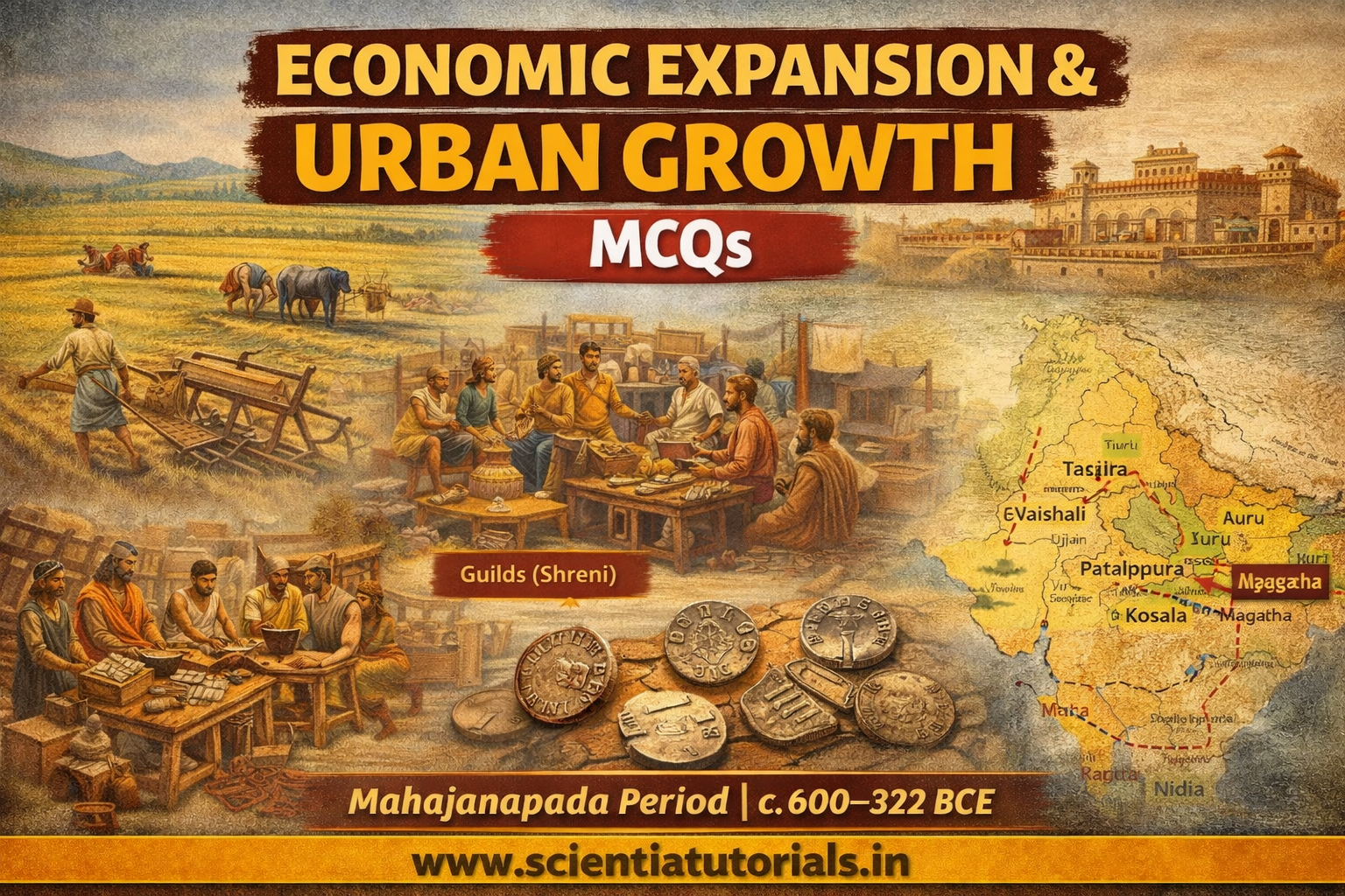 Economic Expansion & Urban Growth MCQs History of India (600–322 BCE)