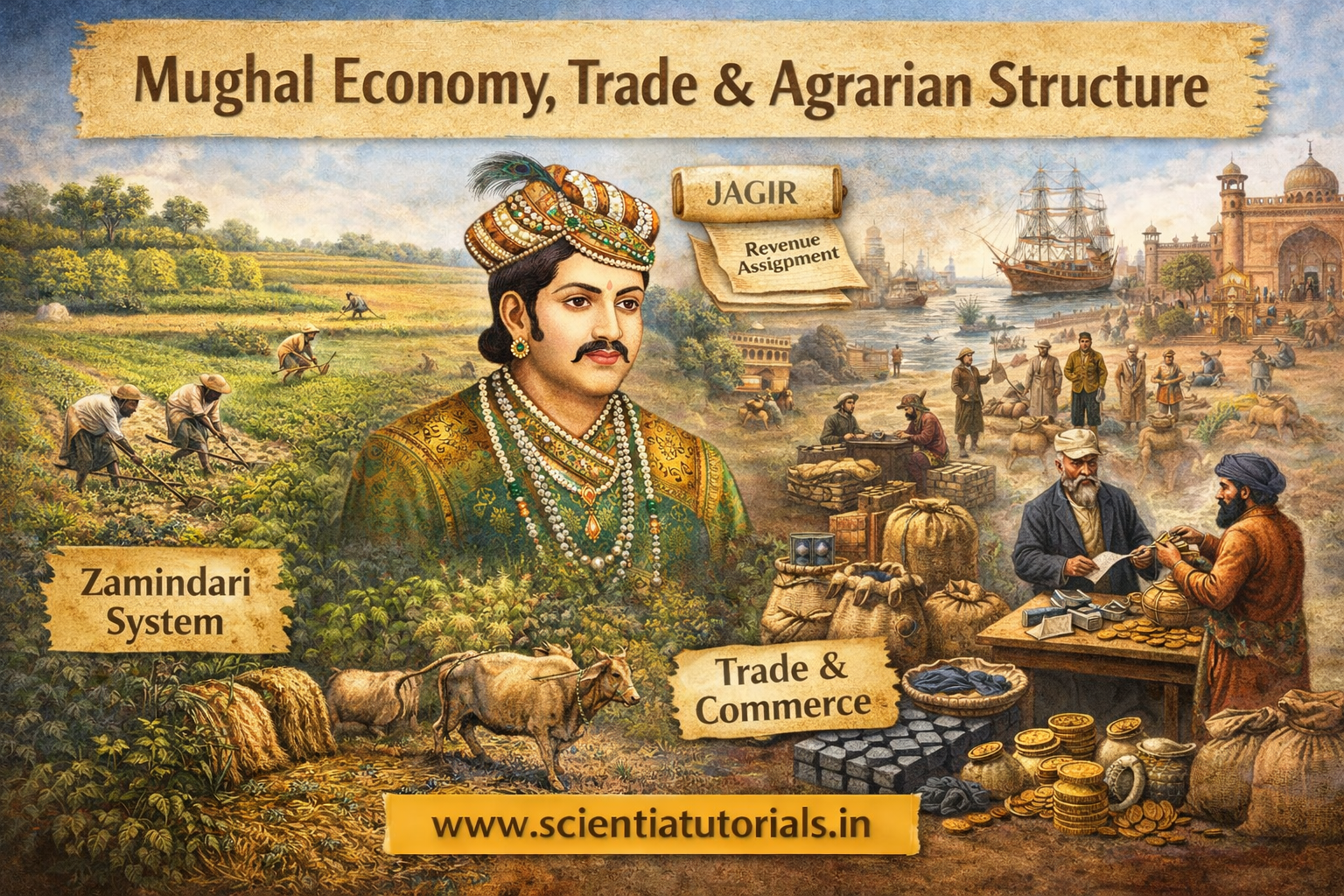 Economy, Trade & Agrarian Structure under the Mughals