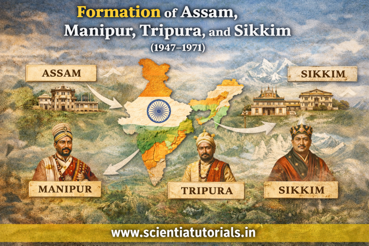 Formation of Assam, Manipur, Tripura and Sikkim