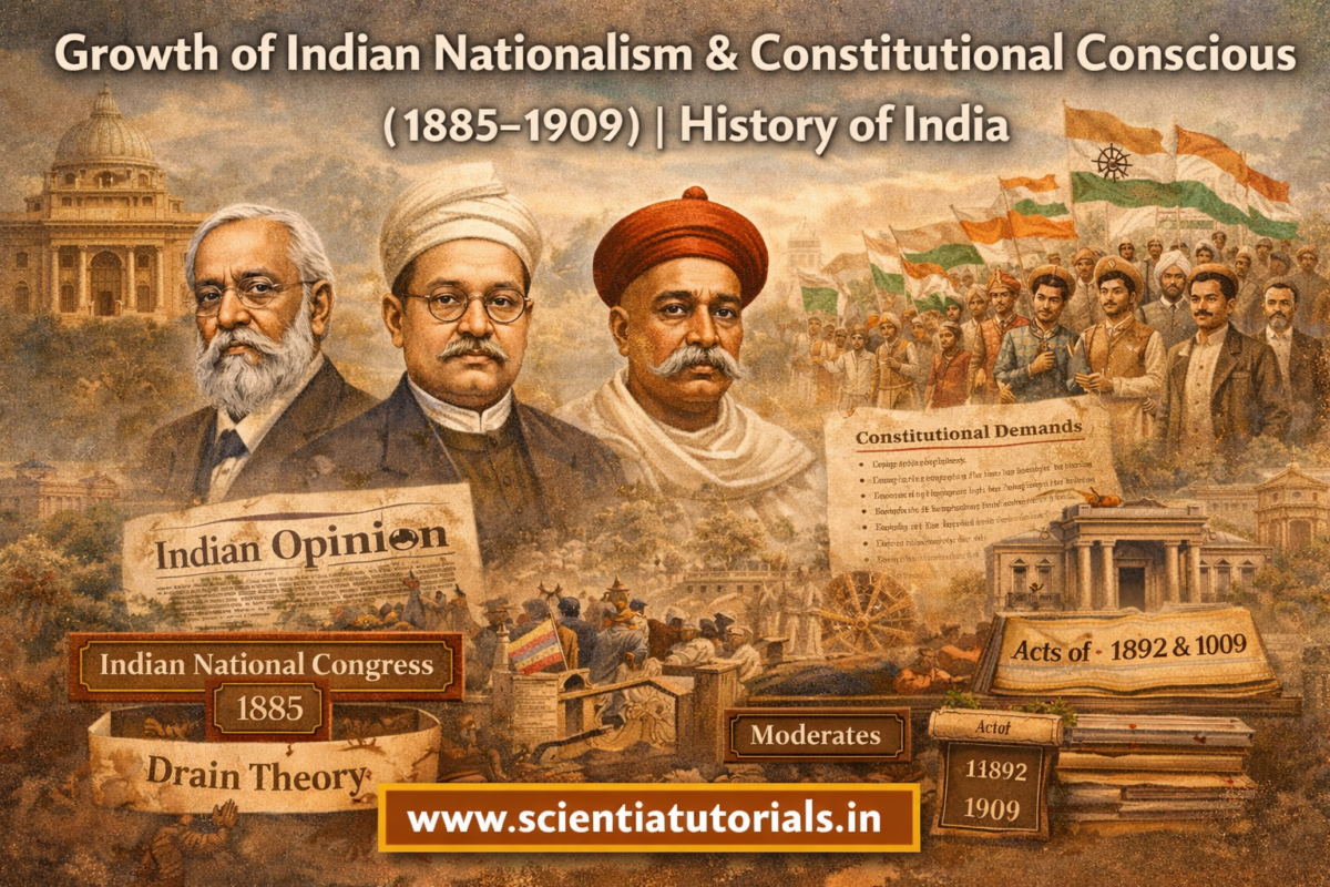 Growth of Indian Nationalism & Constitutional Consciousness (1885–1909) History of India