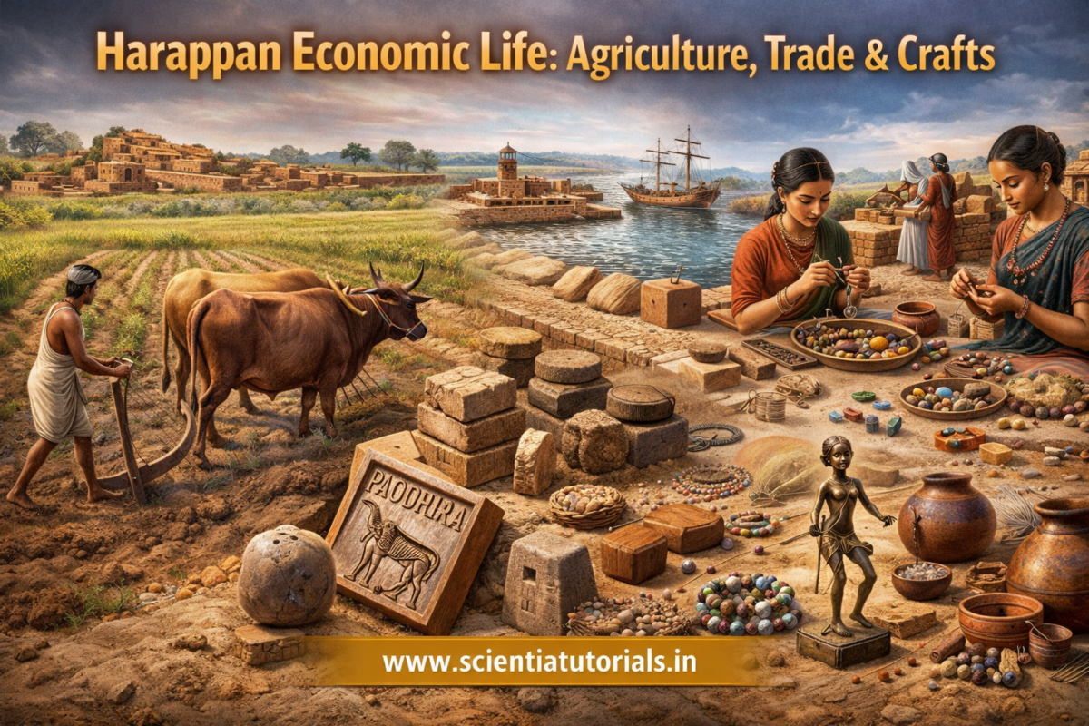 Harappan Economic Life Agriculture, Trade & Crafts History of India