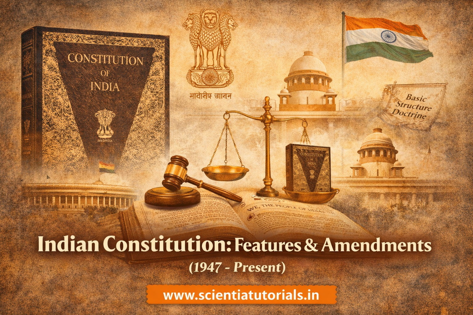 Indian Constitution Features and Amendments