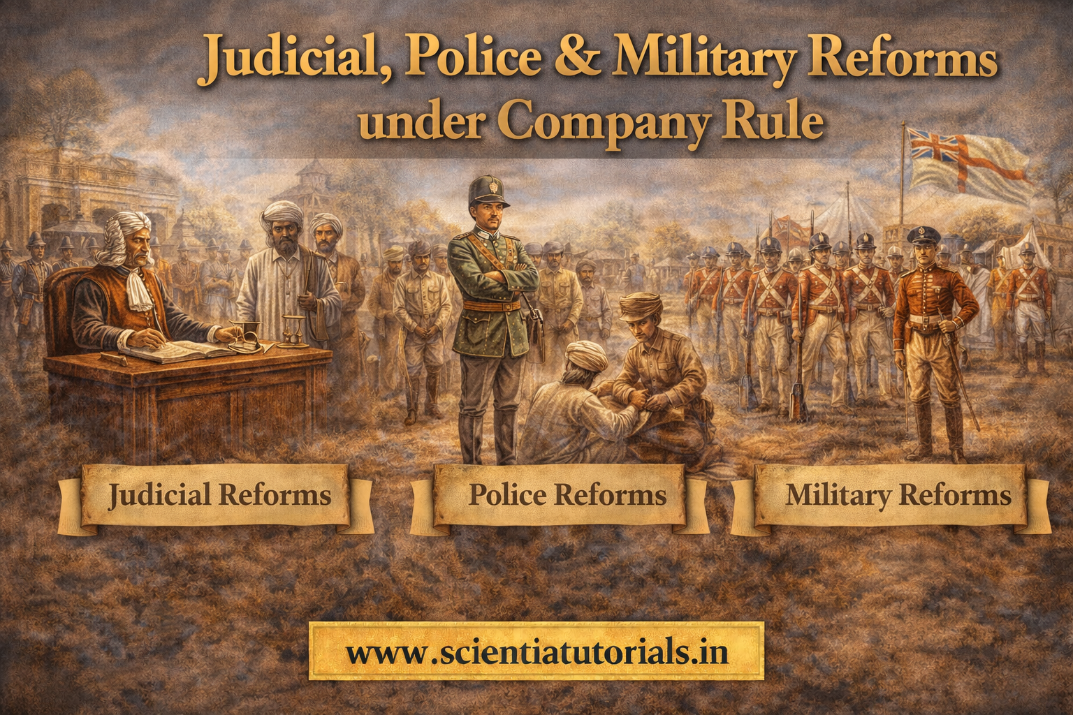Judicial, Police & Military Reforms under Company Rule
