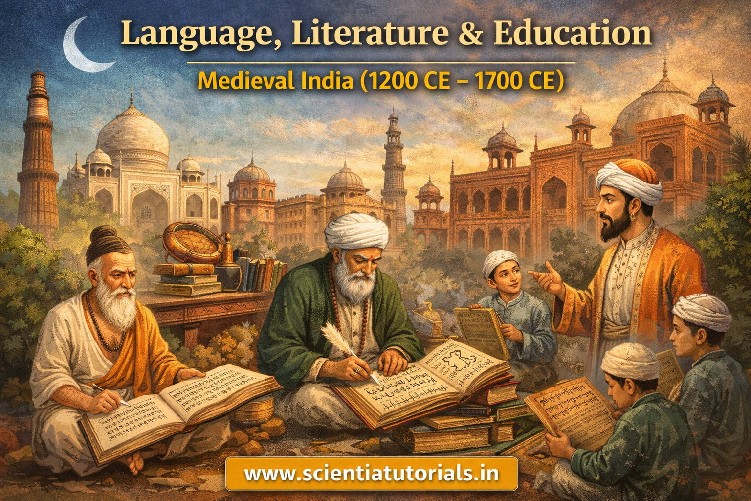 Language, Literature & Education Medieval History of India