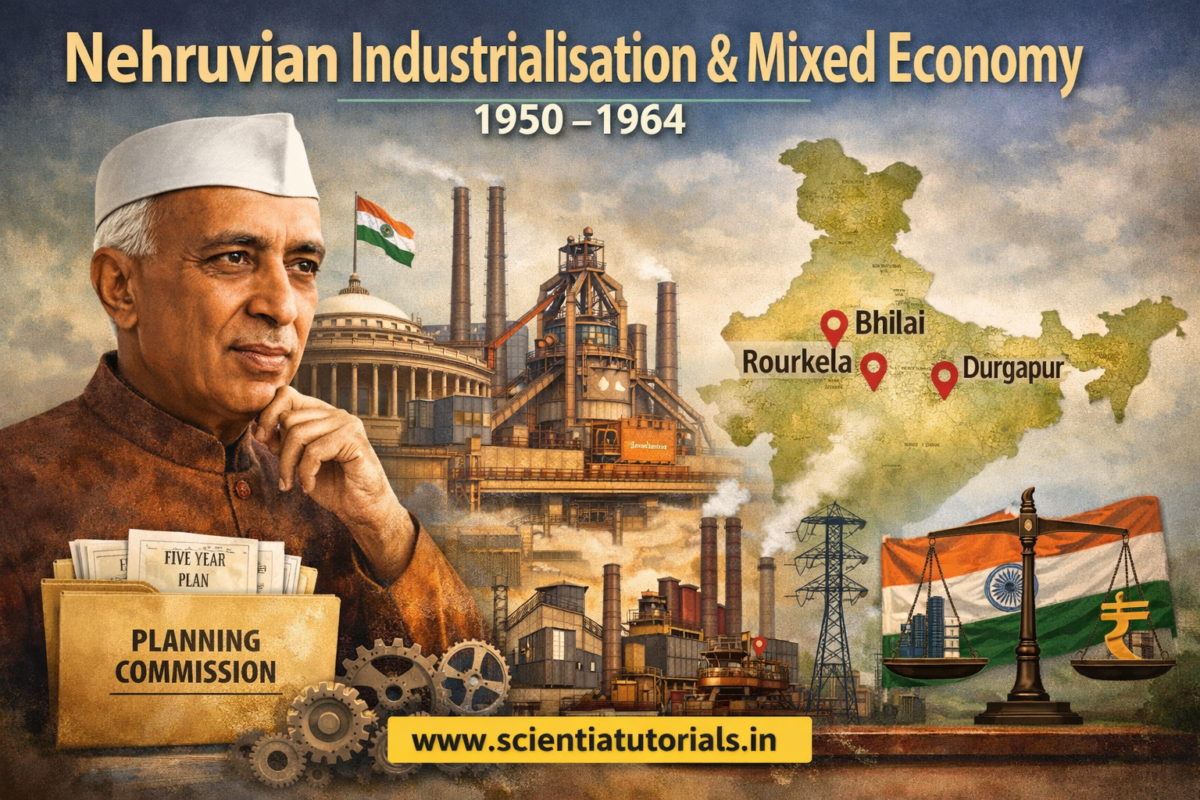 Nehruvian industrialisation and mixed economy in India