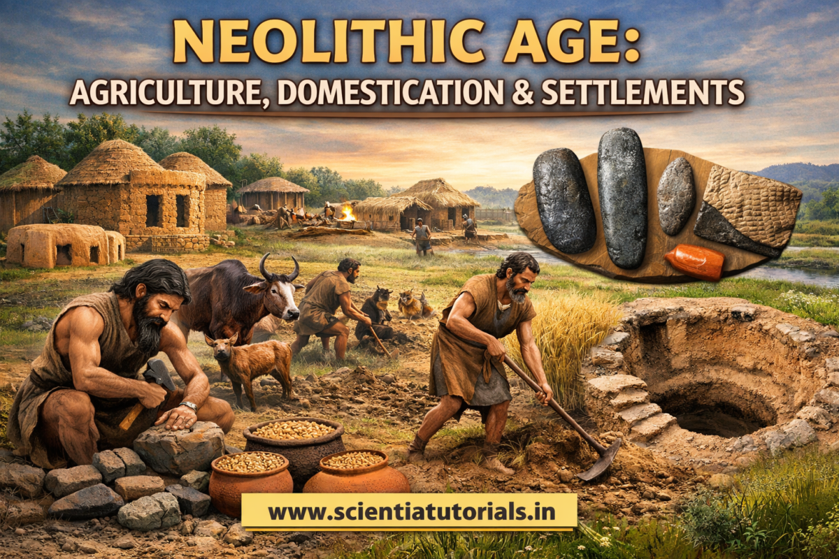 Neolithic Age – Agriculture, Domestication & Settlements History of India