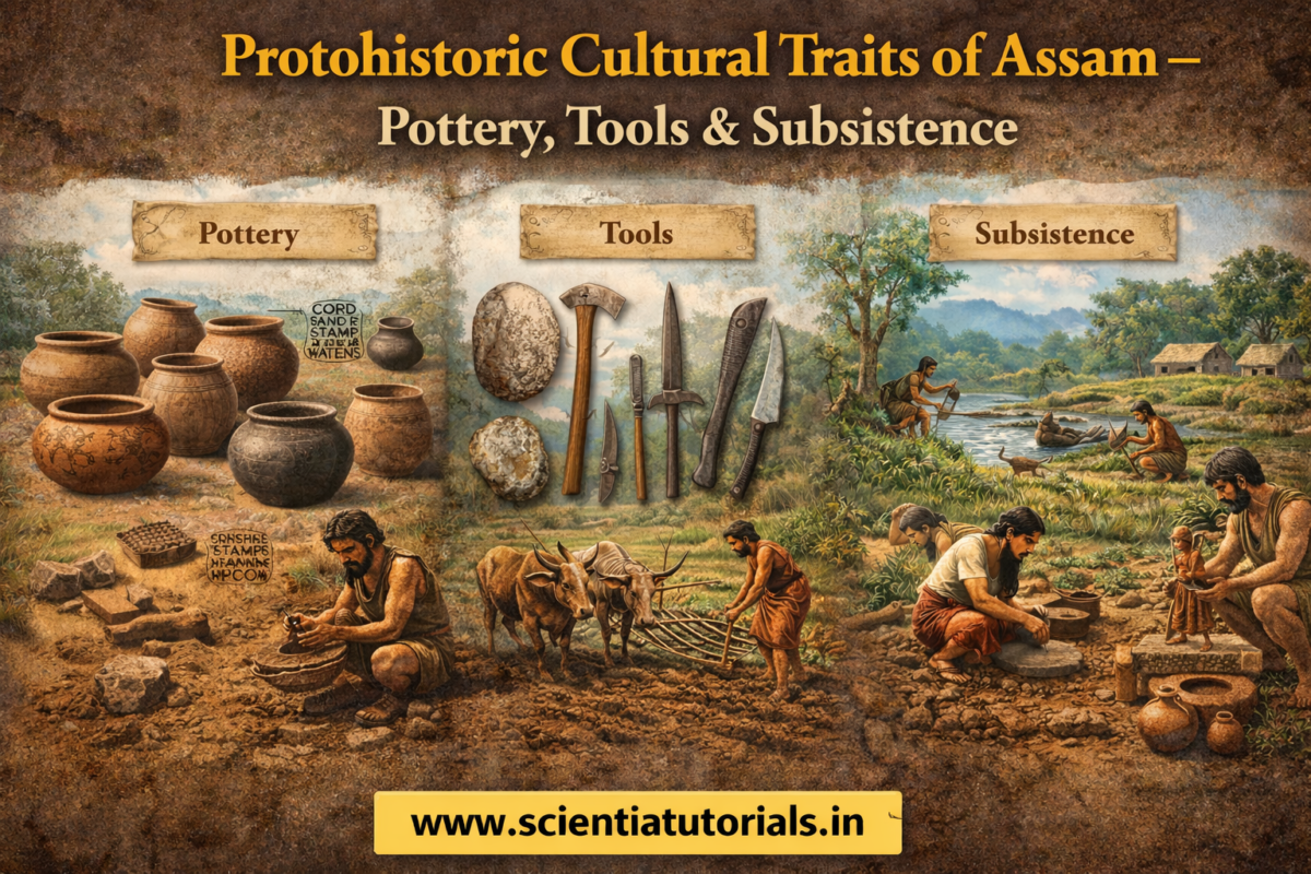 Protohistoric Cultural Traits of Assam Pottery, Tools & Subsistence