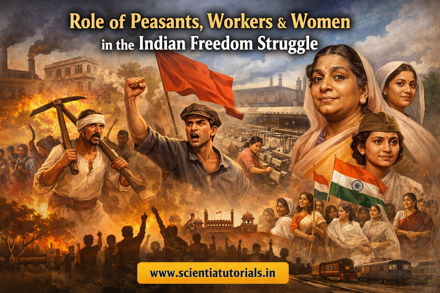 Role of Peasants Workers and Women in Indian National Movement