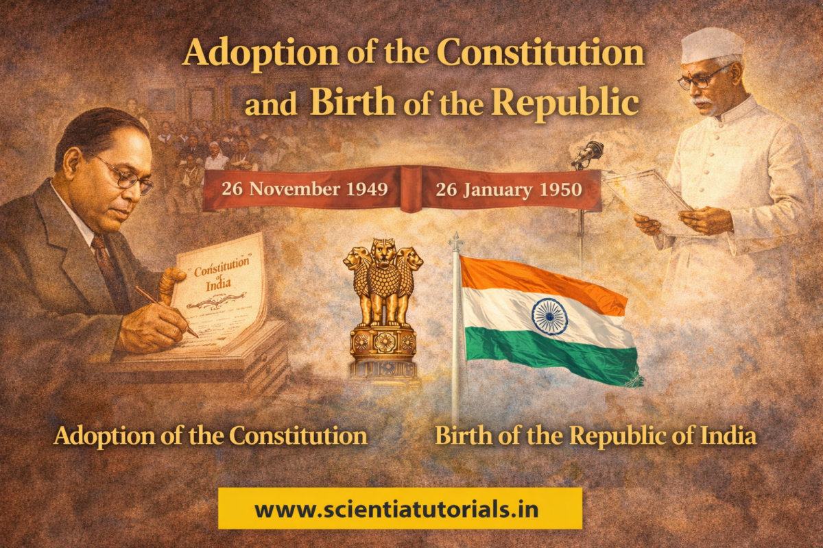 adoption of the constitution and birth of the indian republic