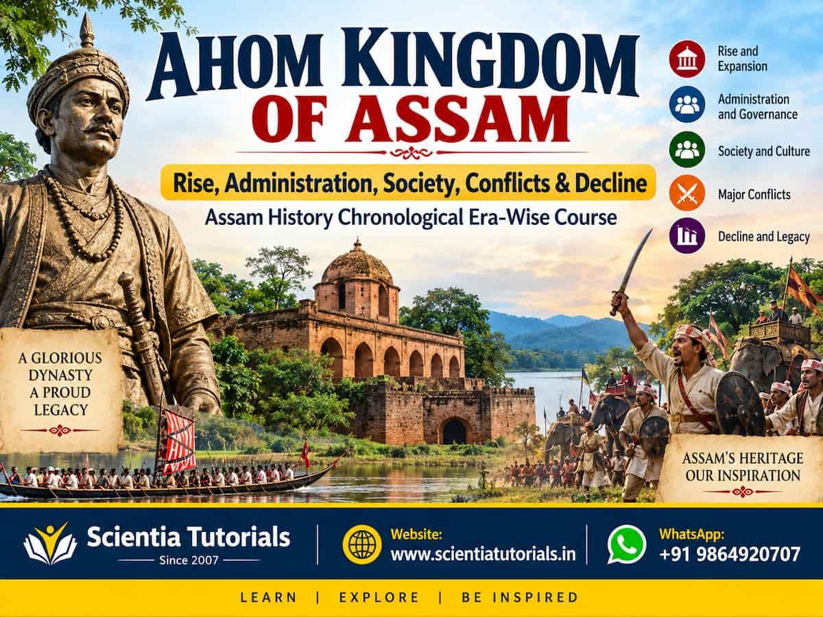 Ahom Kingdom of Assam – Rise, Administration, Society, Conflicts & Decline Ahom Kingdom of Assam – Rise, Administration, Society, Conflicts & Decline