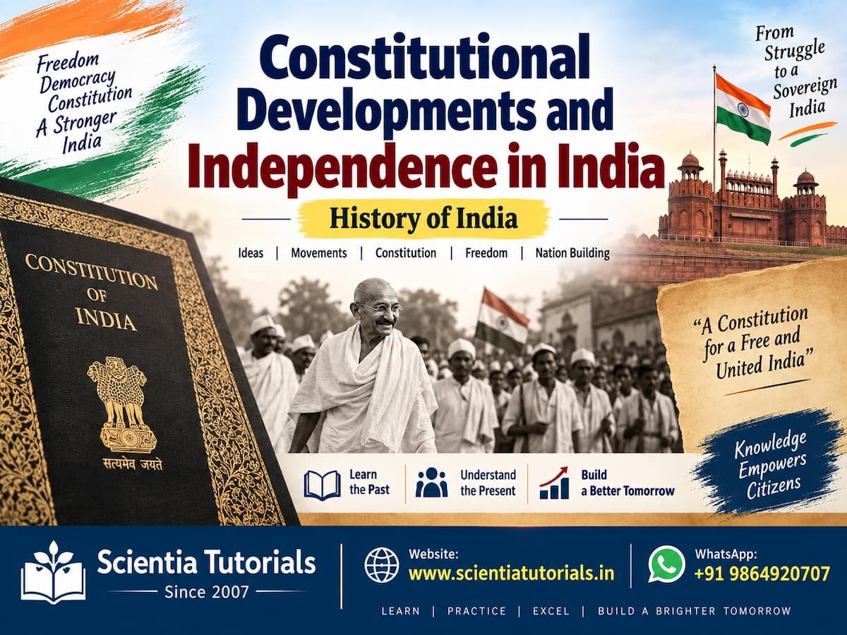 Constitutional Developments and Independence in India – History of India Constitutional Developments and Independence in India – History of India