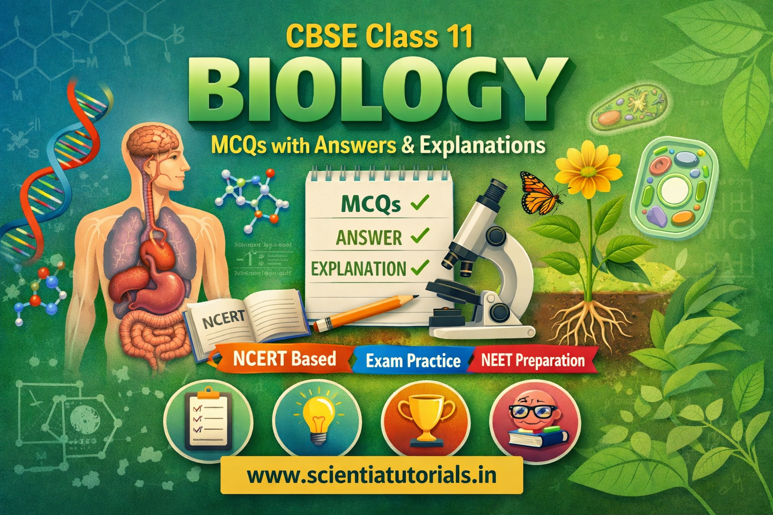 CBSE Class 11 Biology – MCQs with Answers and Explanations