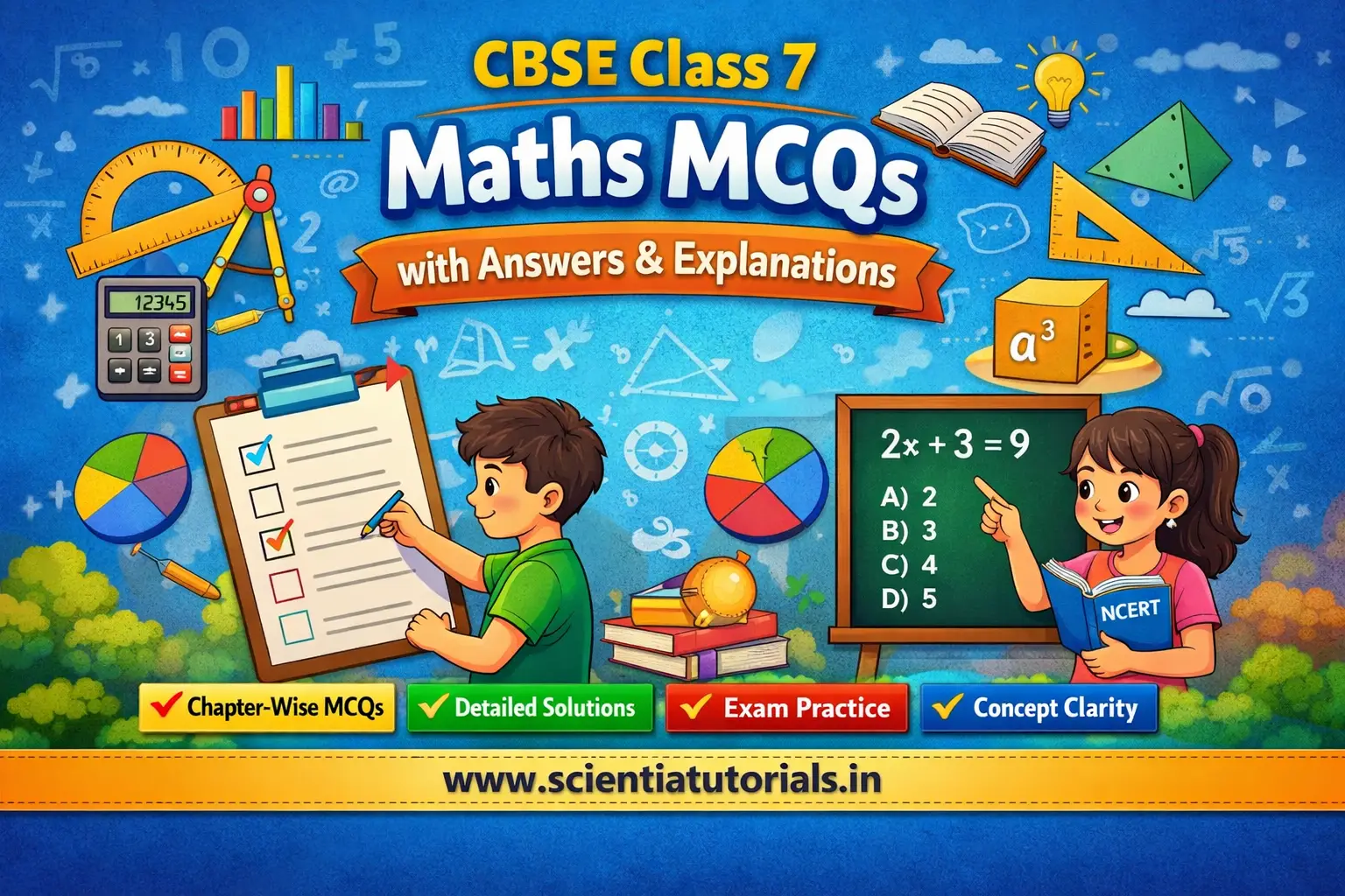 CBSE Class 7 Maths MCQs with Answers CBSE Class 7 Maths MCQs with Answers