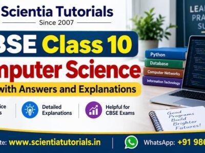 CBSE Class 10 Computer Science – MCQs with Answers and Explanations