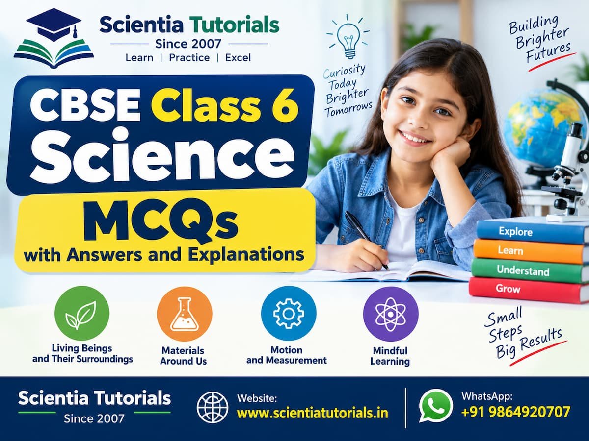 CBSE Class 6 Science MCQs with Answers and Explanations CBSE Class 6 Science MCQs with Answers and Explanations