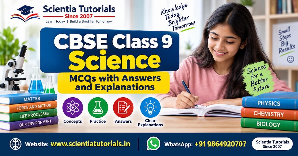 CBSE Class 9 Science MCQs with Answers and Explanations