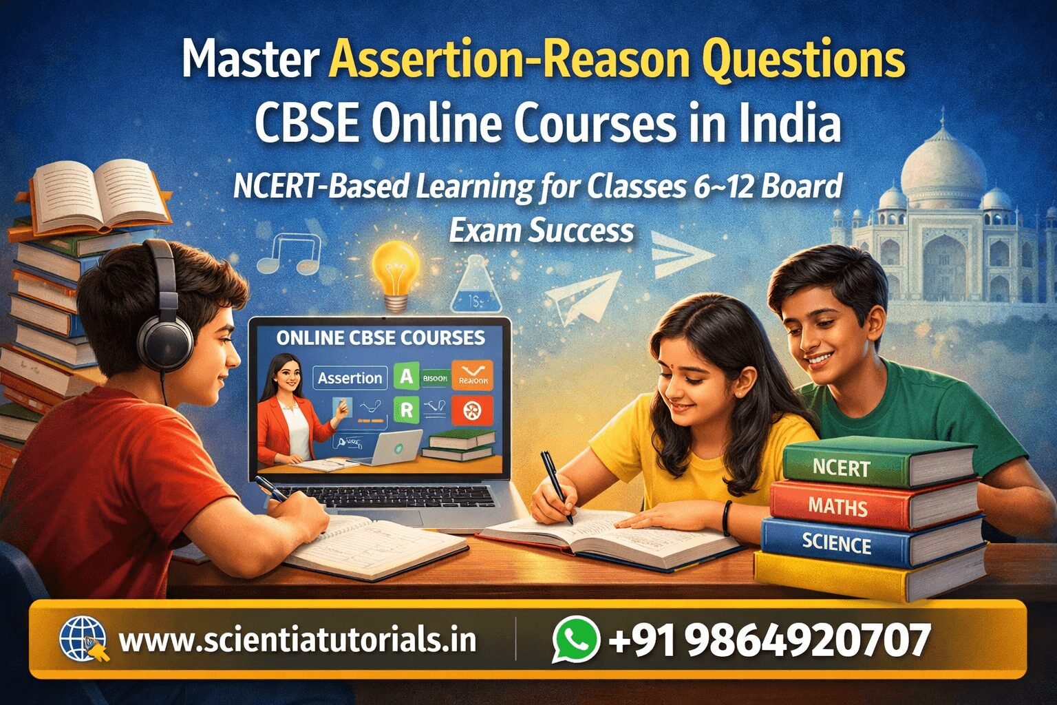 Assertion Reason questions CBSE online courses India for Classes 6 to 12 NCERT based board exam preparation