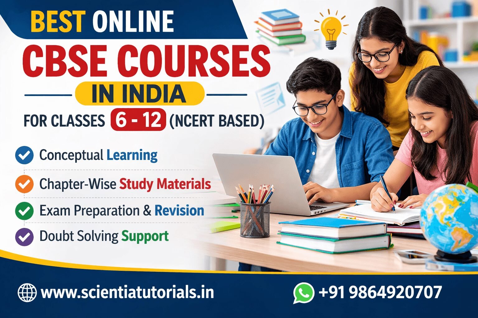 Best online CBSE courses in India for Classes 6–12 with NCERT based online learning, study materials, and exam preparation support