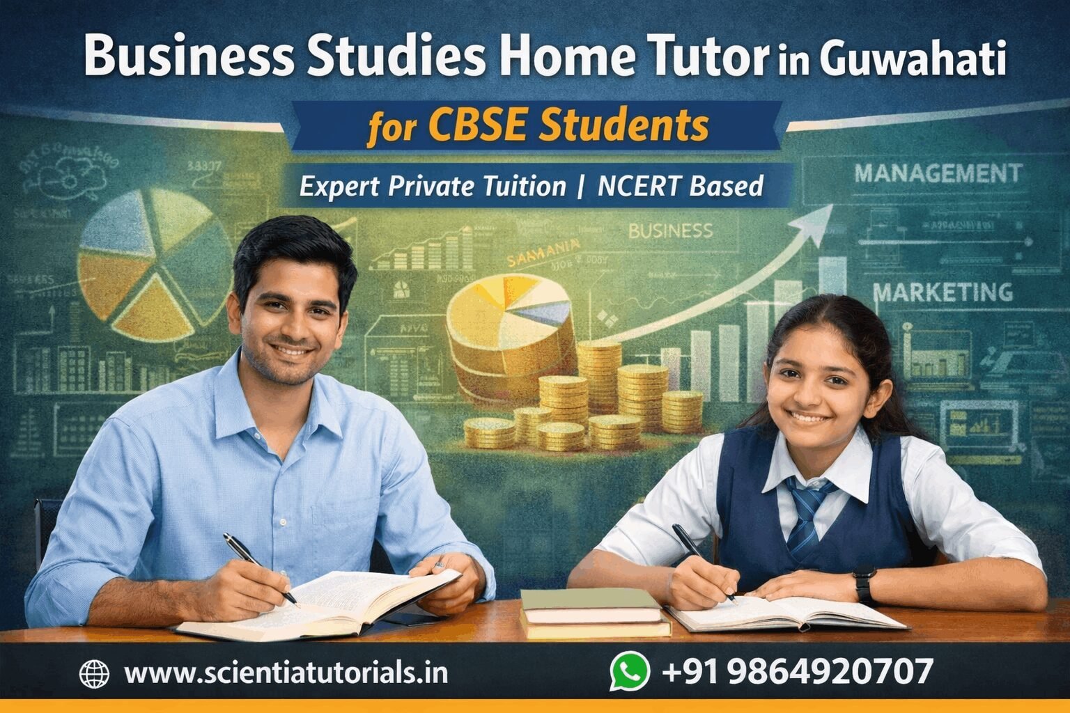 Business Studies Home Tutor in Guwahati for CBSE students with NCERT-based private tuition by Scientia Tutorials
