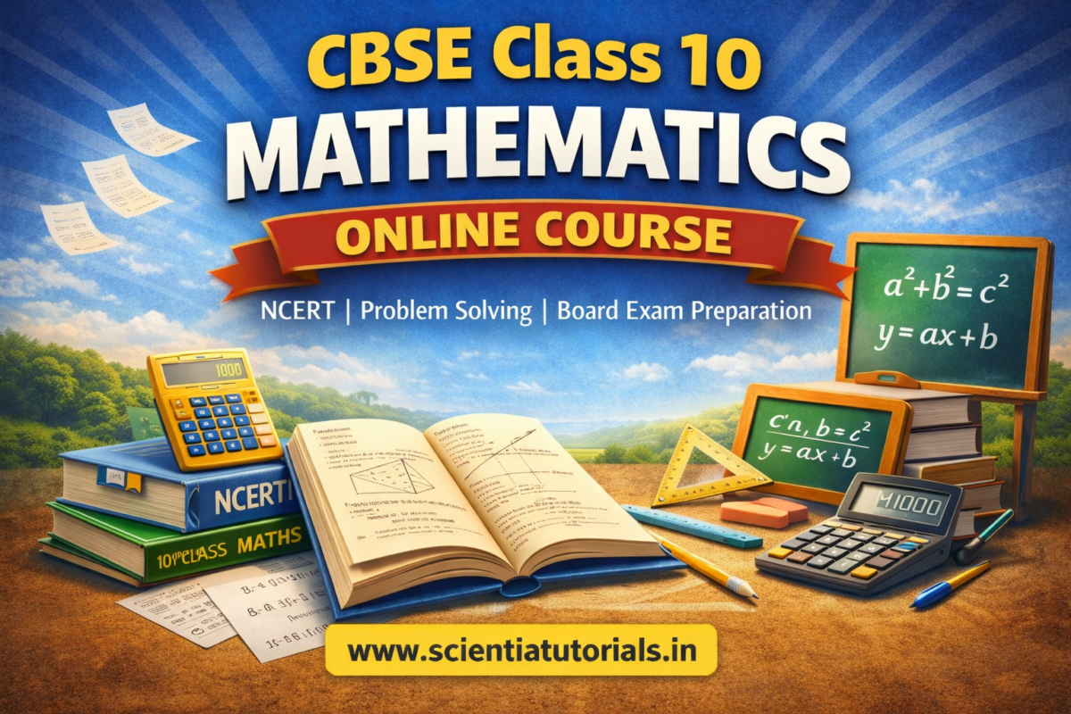 CBSE Class 10 Mathematics Online Course for NCERT board exam preparation by Scientia Tutorials Guwahati