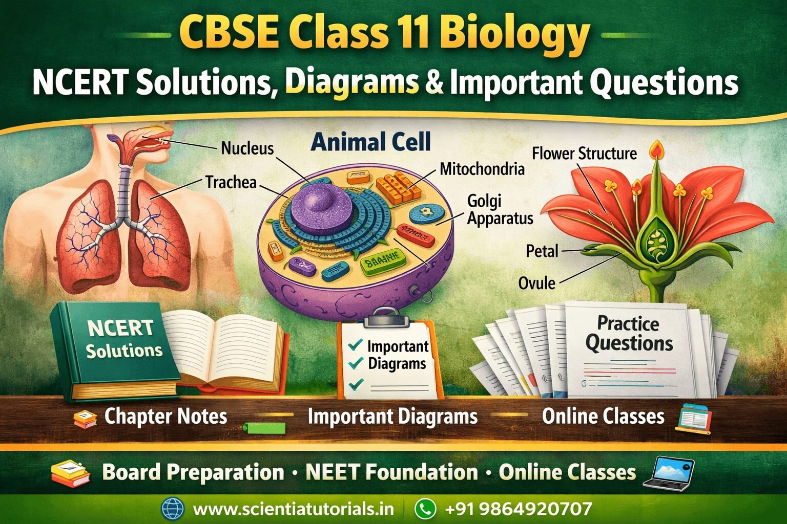 CBSE Class 11 Biology NCERT solutions with diagrams and important questions for board exam preparation