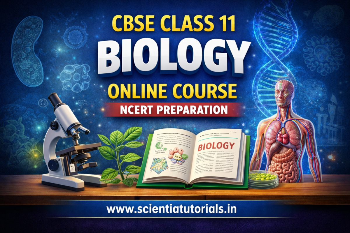 CBSE Class 11 Biology Online Course for NCERT syllabus by Scientia Tutorials Guwahati Assam