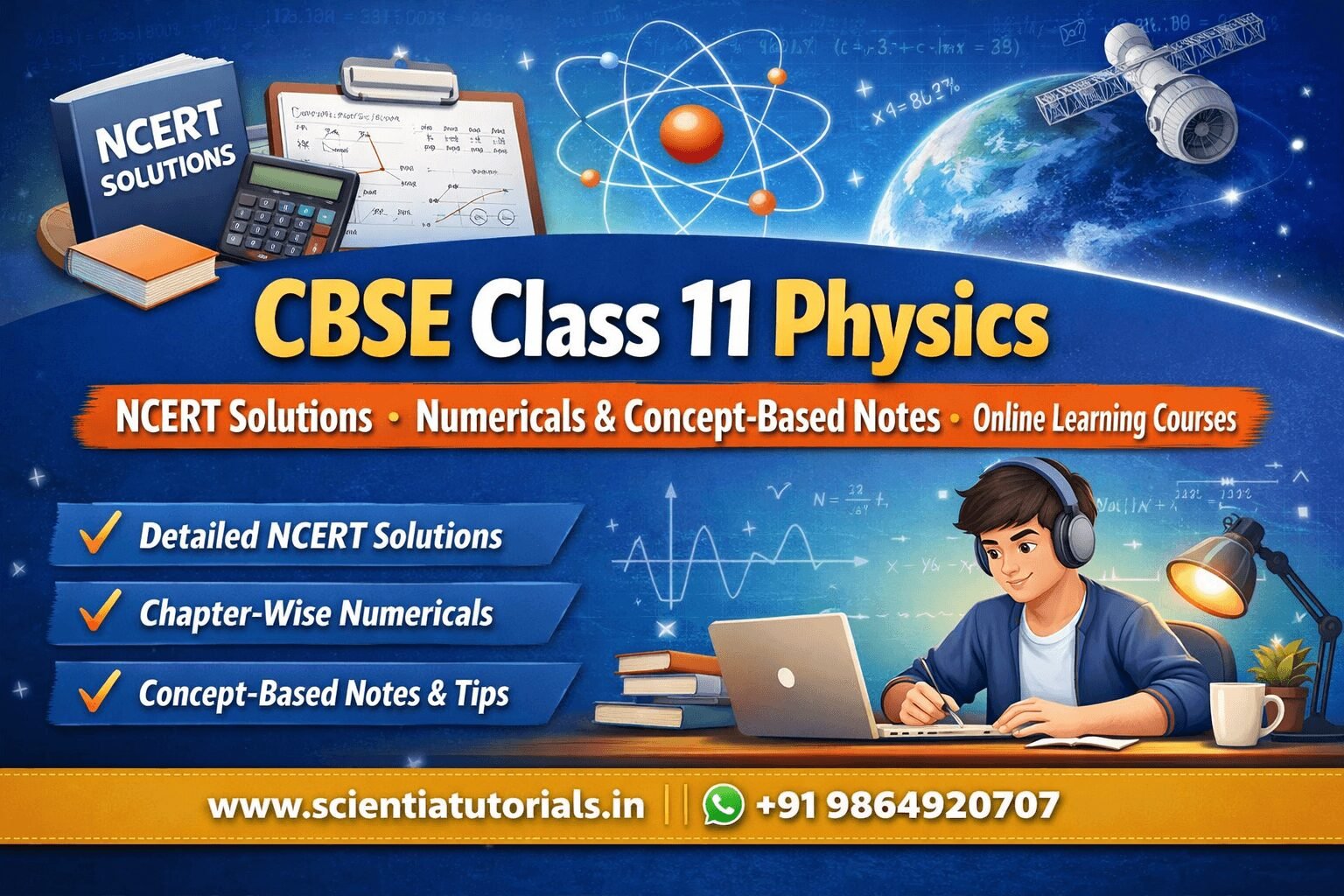 CBSE Class 11 Physics NCERT solutions, chapter-wise numericals, concept-based notes and online CBSE learning courses for students