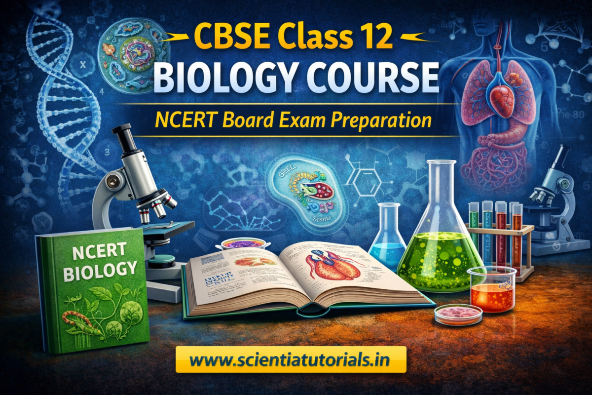 CBSE Class 12 Biology Course online for NCERT board exam preparation by Scientia Tutorials Guwahati Assam