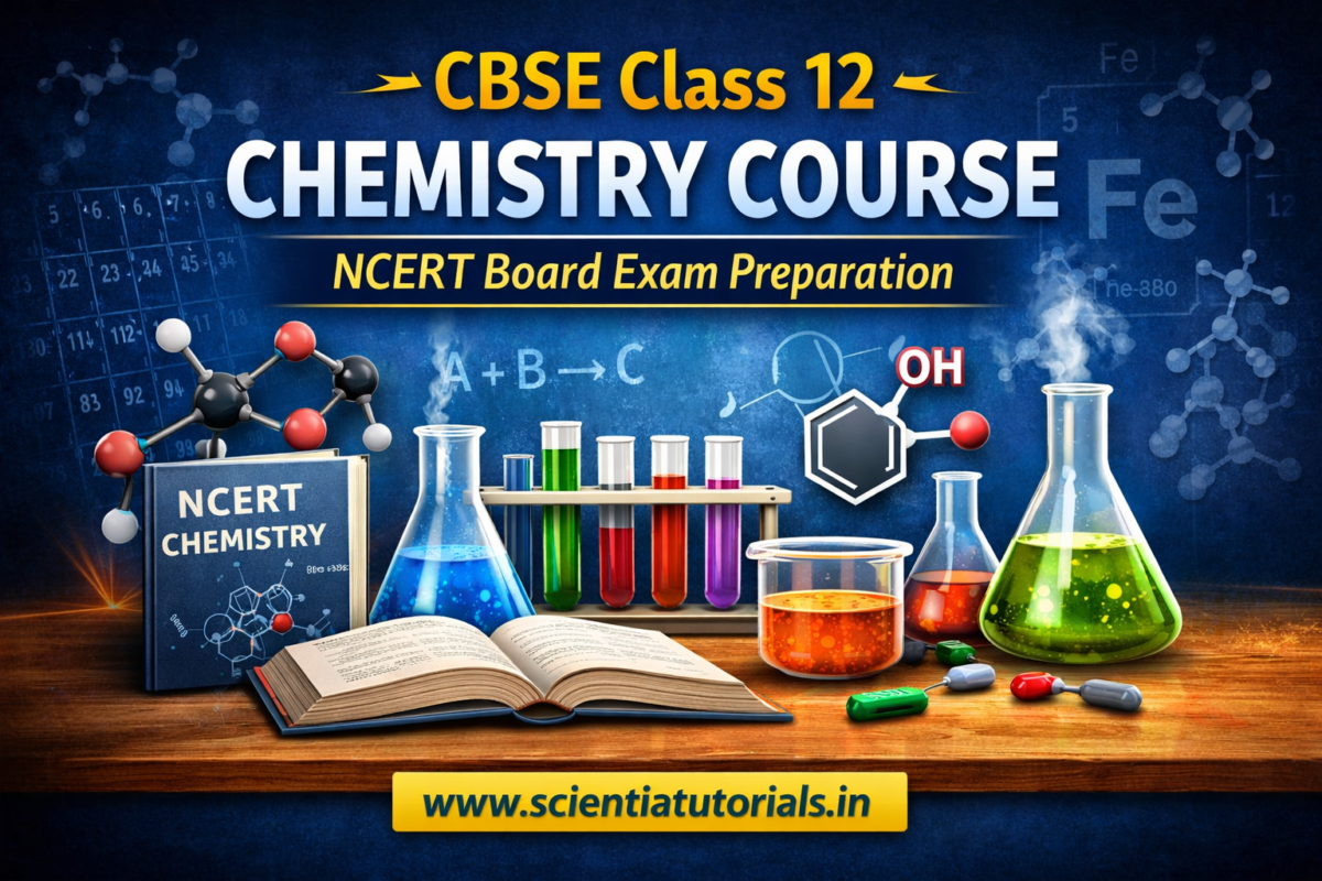 CBSE Class 12 Chemistry Course online for NCERT board exam preparation by Scientia Tutorials Guwahati