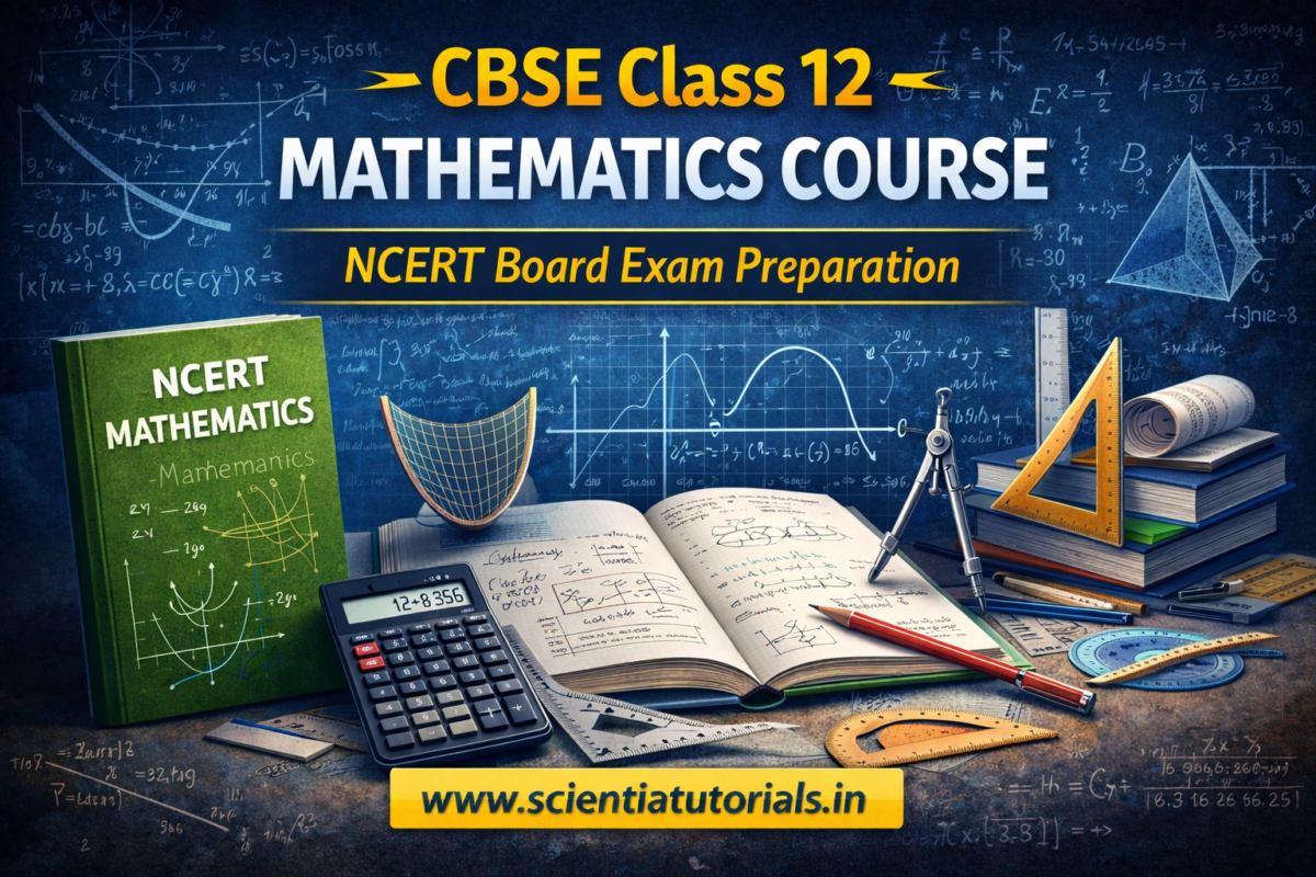 CBSE Class 12 Mathematics Course online for NCERT board exam preparation by Scientia Tutorials Guwahati Assam
