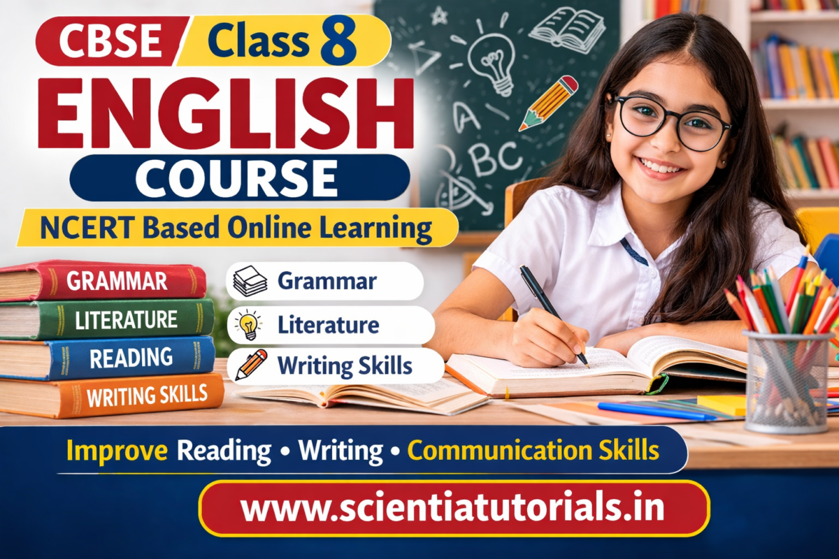 CBSE Class 8 English online course based on NCERT syllabus by Scientia Tutorials