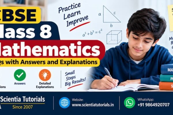 CBSE Class 8 Mathematics MCQs with answers and detailed explanations