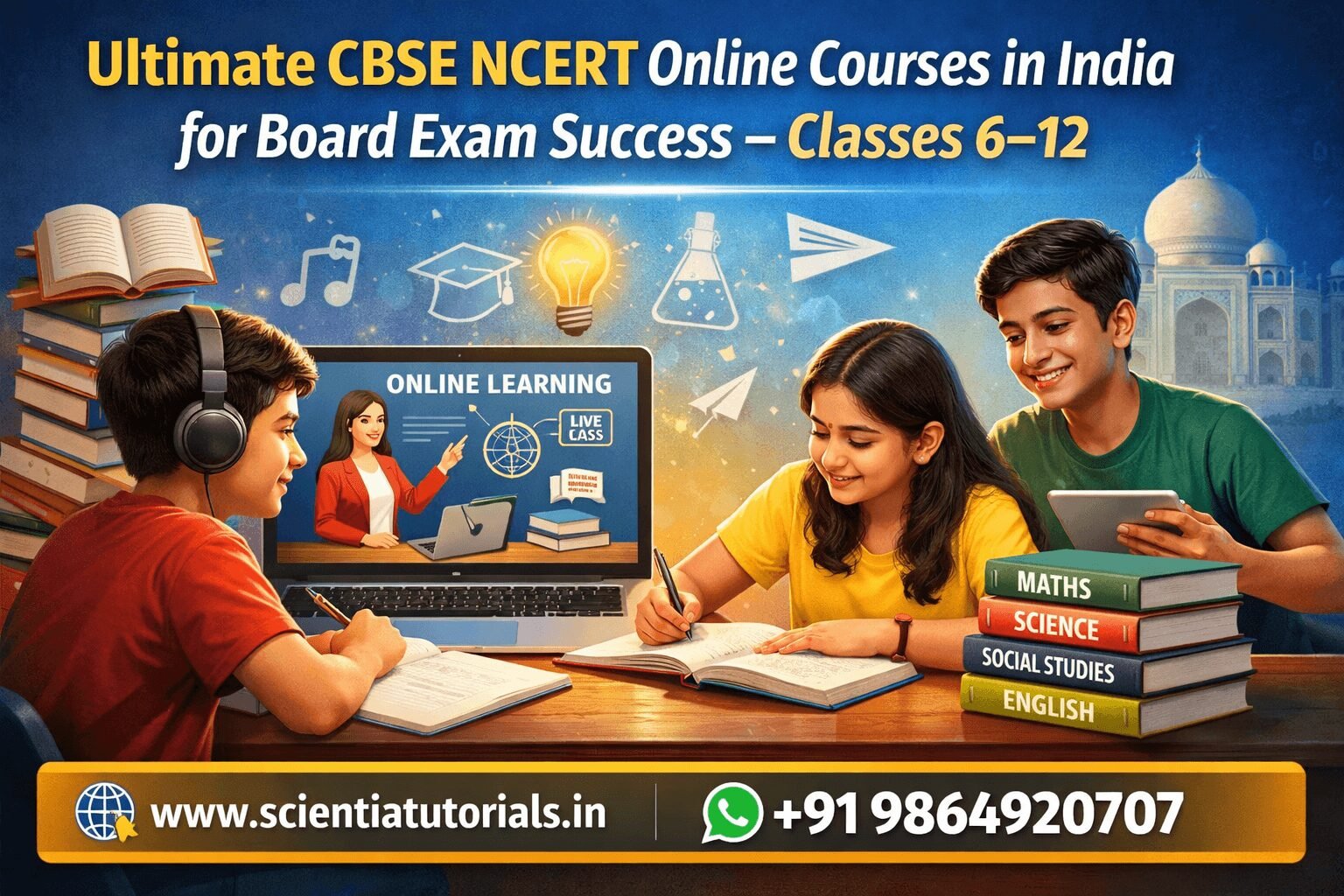 CBSE NCERT online courses in India for Classes 6 to 12 students preparing for board exam success