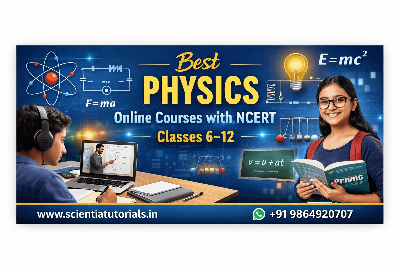 Students learning CBSE Physics online with NCERT-based courses and numericals practice for Classes 6 to 12
