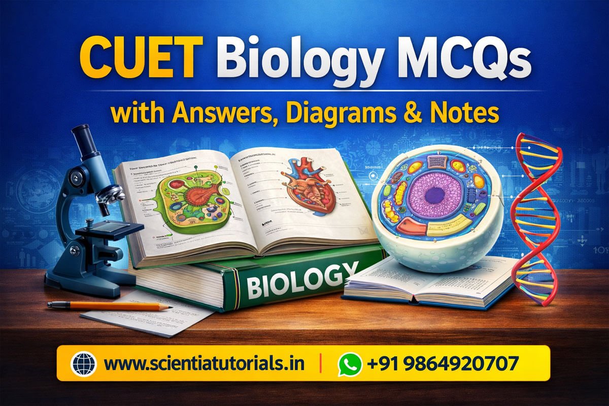 CUET Biology MCQs with answers diagrams and notes for exam preparation with online learning support