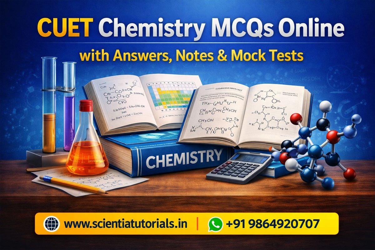 CUET Chemistry MCQs online with answers notes and mock tests for exam preparation and online learning support