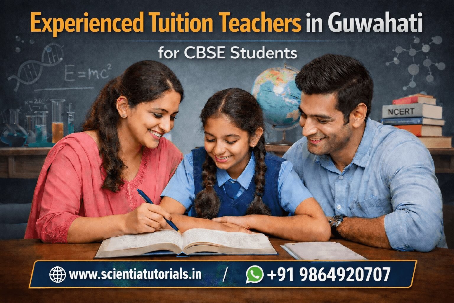 Experienced tuition teachers in Guwahati providing personalized home tuition for CBSE students based on the NCERT syllabus