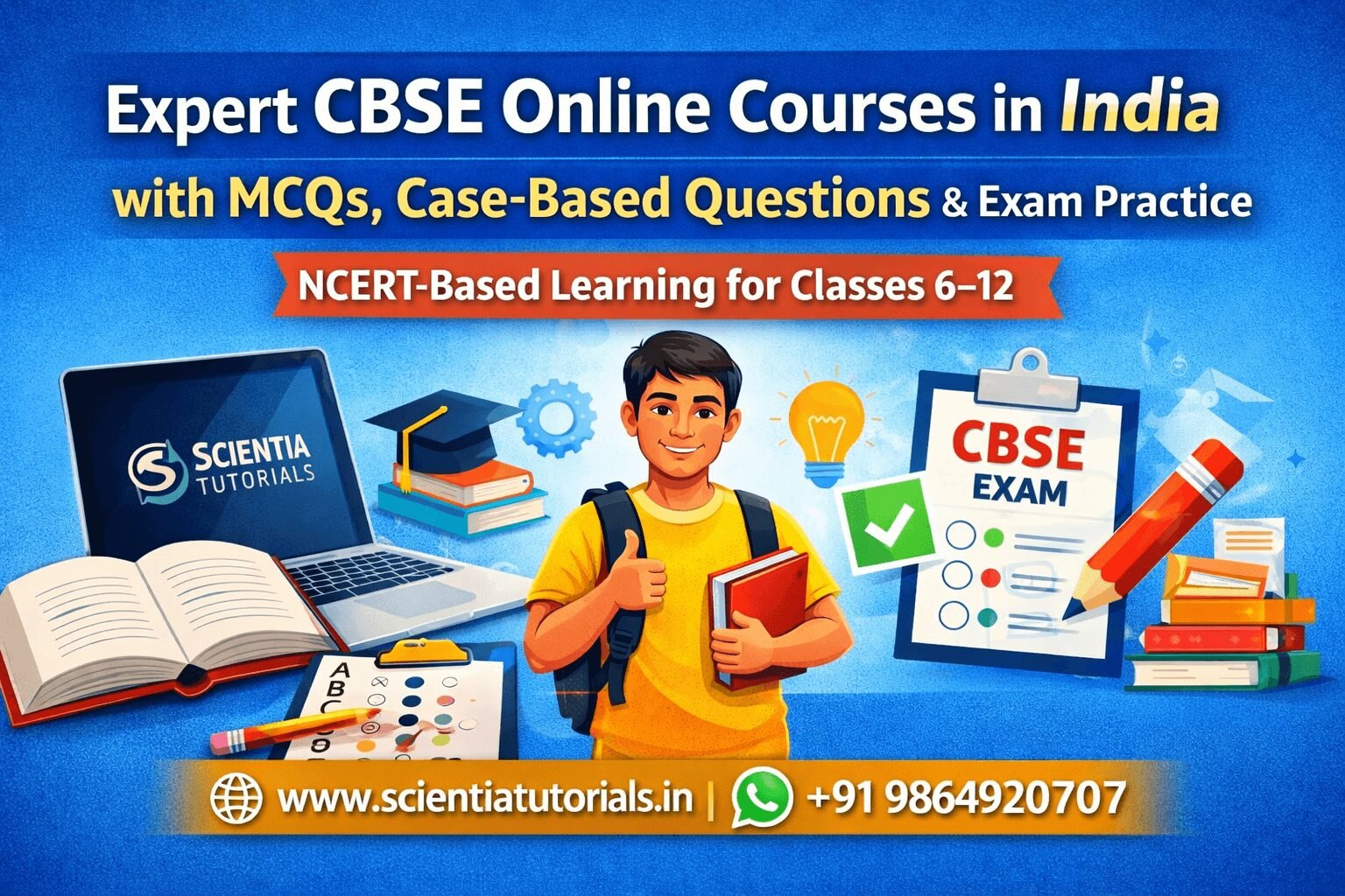 Expert CBSE online courses in India with NCERT based MCQs, case-based questions and exam practice for Classes 6–12 students.