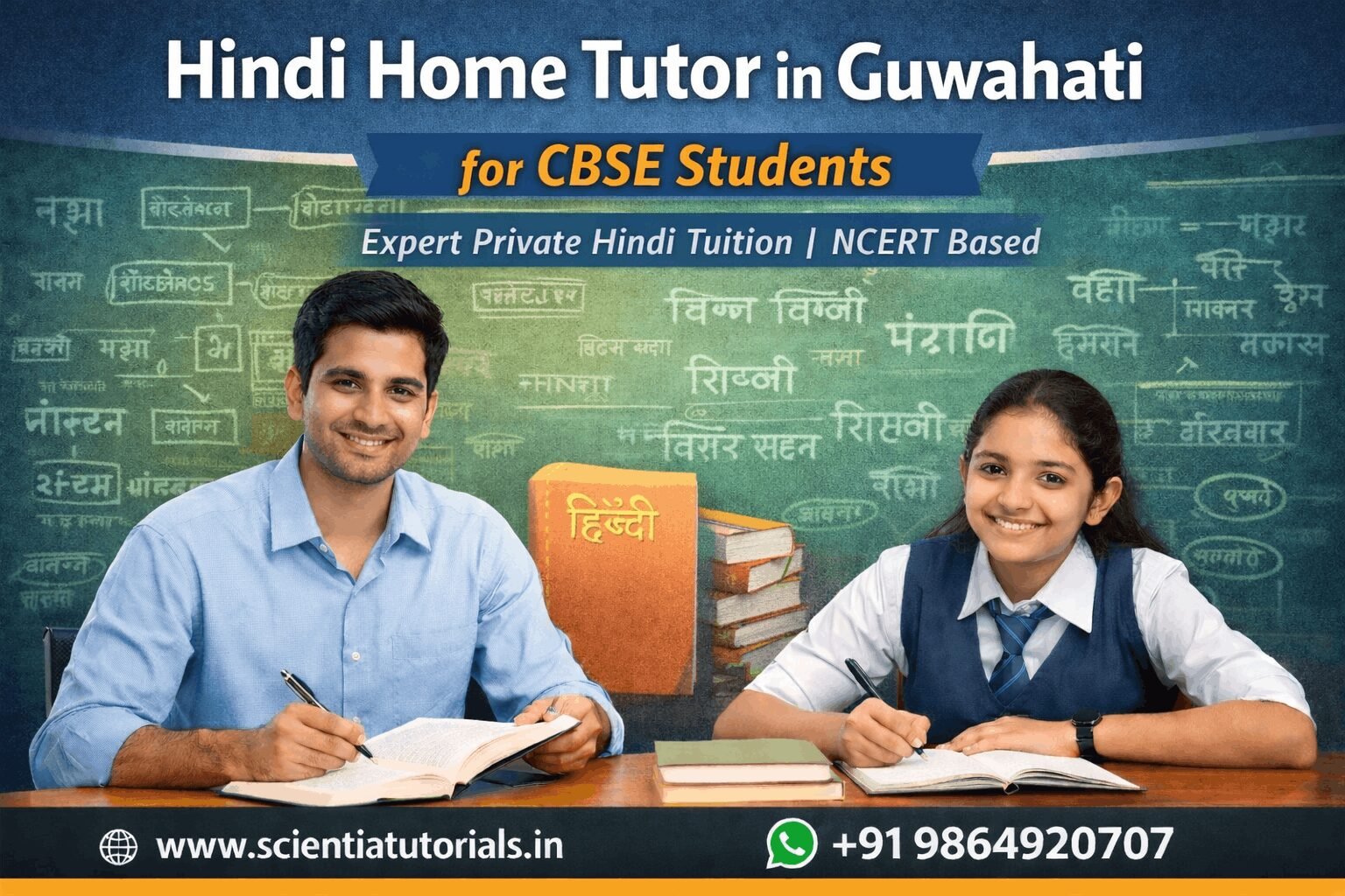Hindi Home Tutor in Guwahati for CBSE students with expert NCERT-based private Hindi tuition by Scientia Tutorials