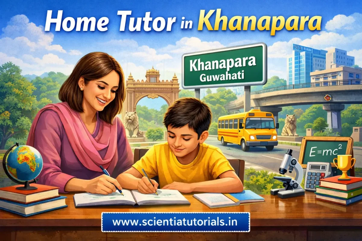Home tutor in Khanapara Guwahati teaching CBSE Class 1 to 12 students at home – Scientia Tutorials home tuition services