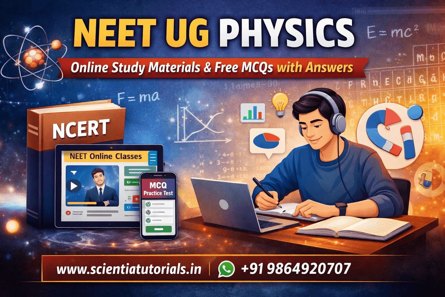 NEET UG Physics online study materials with NCERT-based MCQs and answers for exam preparation