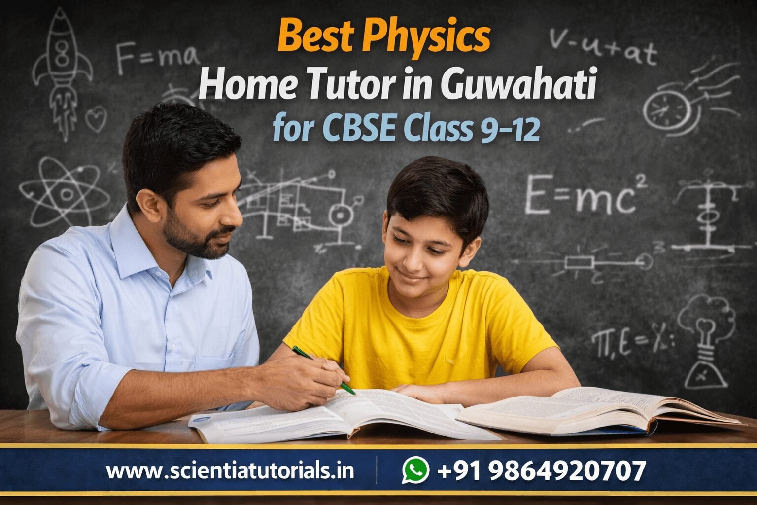 Best physics home tutor in Guwahati providing personalized CBSE NCERT physics home tuition for students of Class 9 to Class 12.